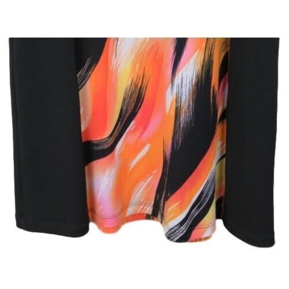 Soft Works Dress Women Small Sleeveless Stretch Multi Pink Black Orange Sheath - Picture 6 of 9